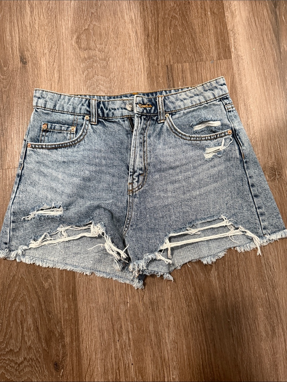 wild fable Light Blue Distressed Denim Shorts